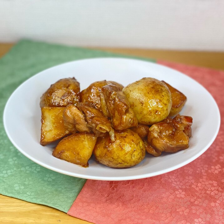 ポン酢で新じゃがと鶏の煮っ転がし